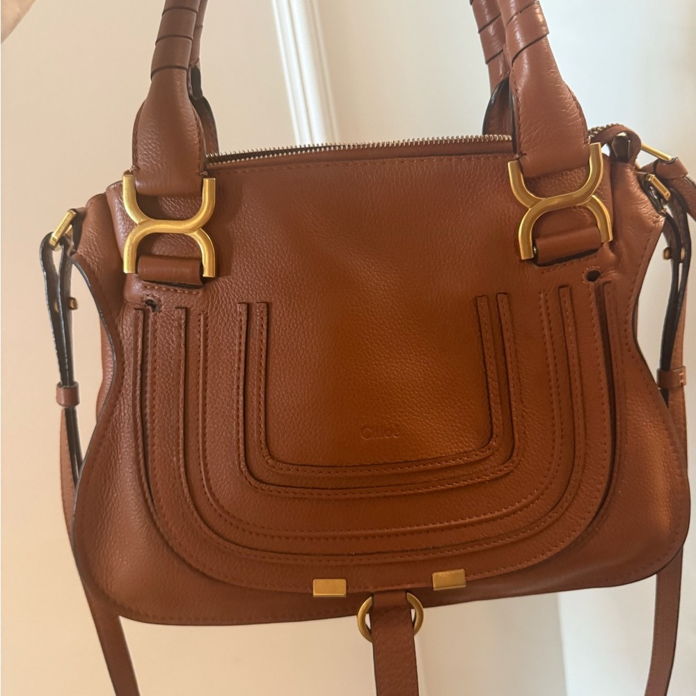 Chloé Marcie Medium Satchel with Gold Hardware - Picture 8 of 8